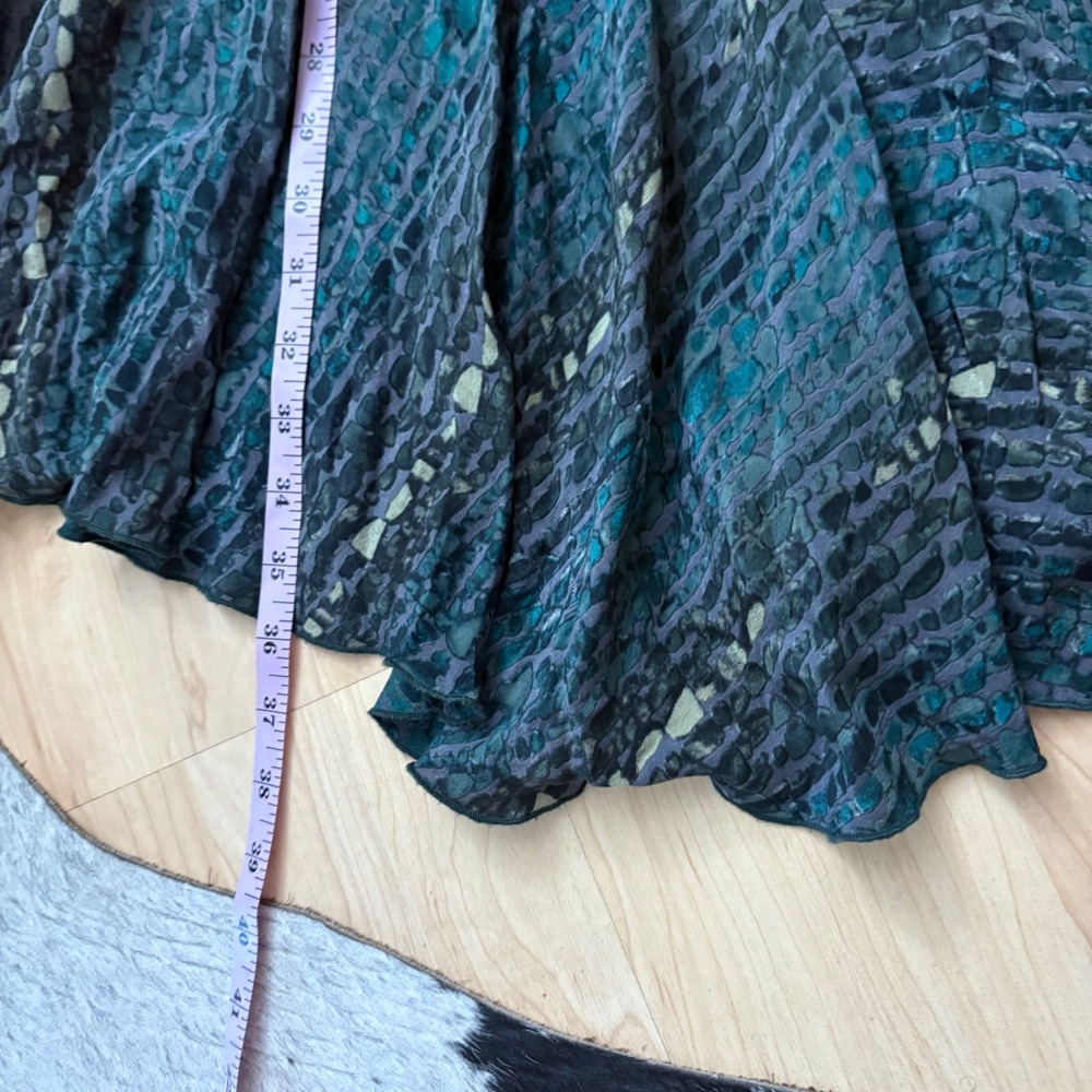 JOHNNY WAS BIYA Green Silk Swing Dress Size Small‎ - Picture 8 of 8